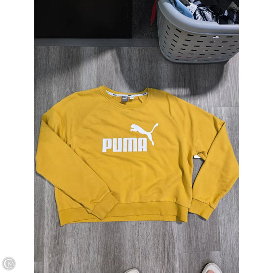Sweatshirt Crewneck By Puma In Yellow, Size: Xl