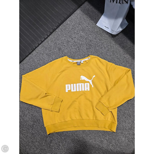 Sweatshirt Crewneck By Puma In Yellow, Size: Xl
