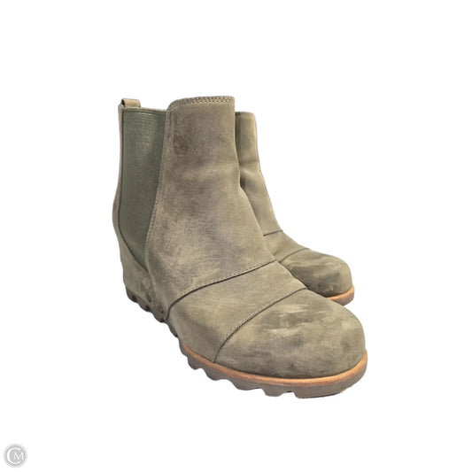Shoes Heels Wedge By Sorel In Green, Size: 8.5