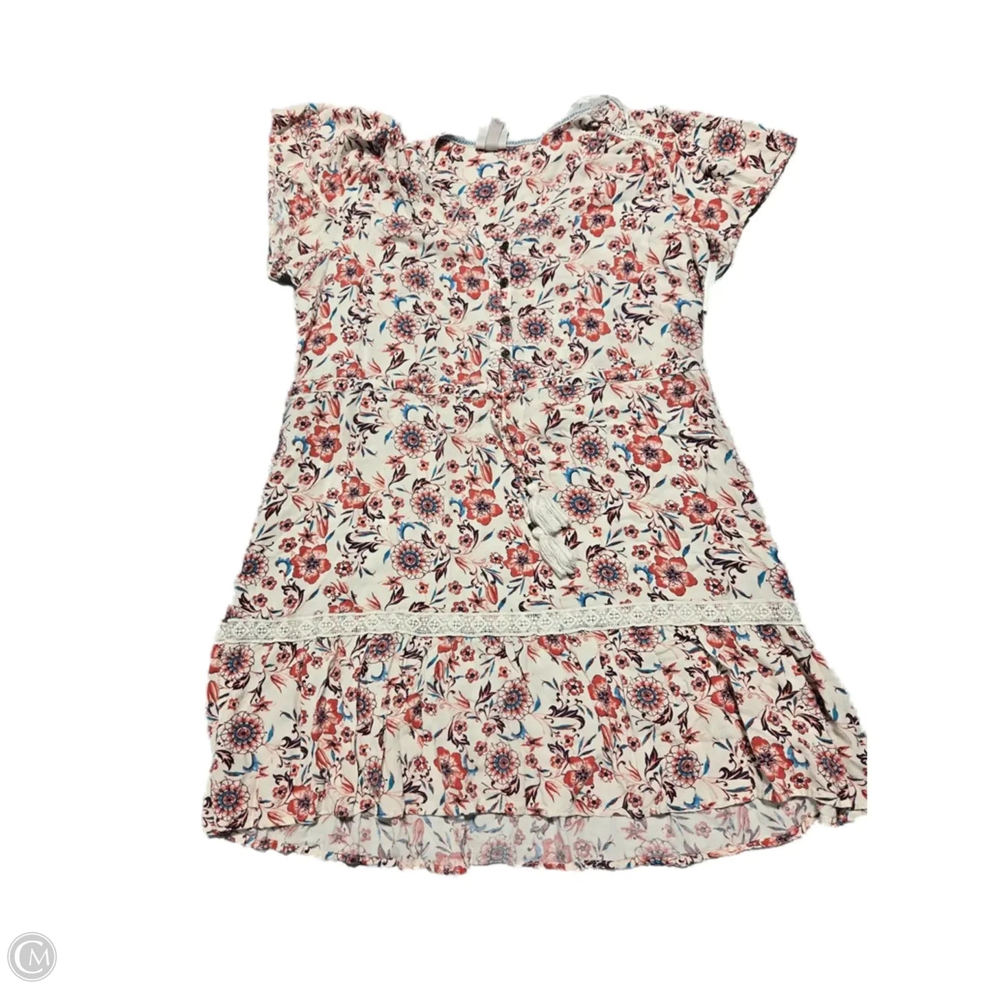 Dress Casual Short By Knox Rose In Floral Print, Size: L