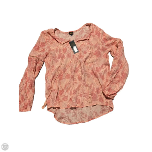 Top Long Sleeve By Lee In Pink, Size: M