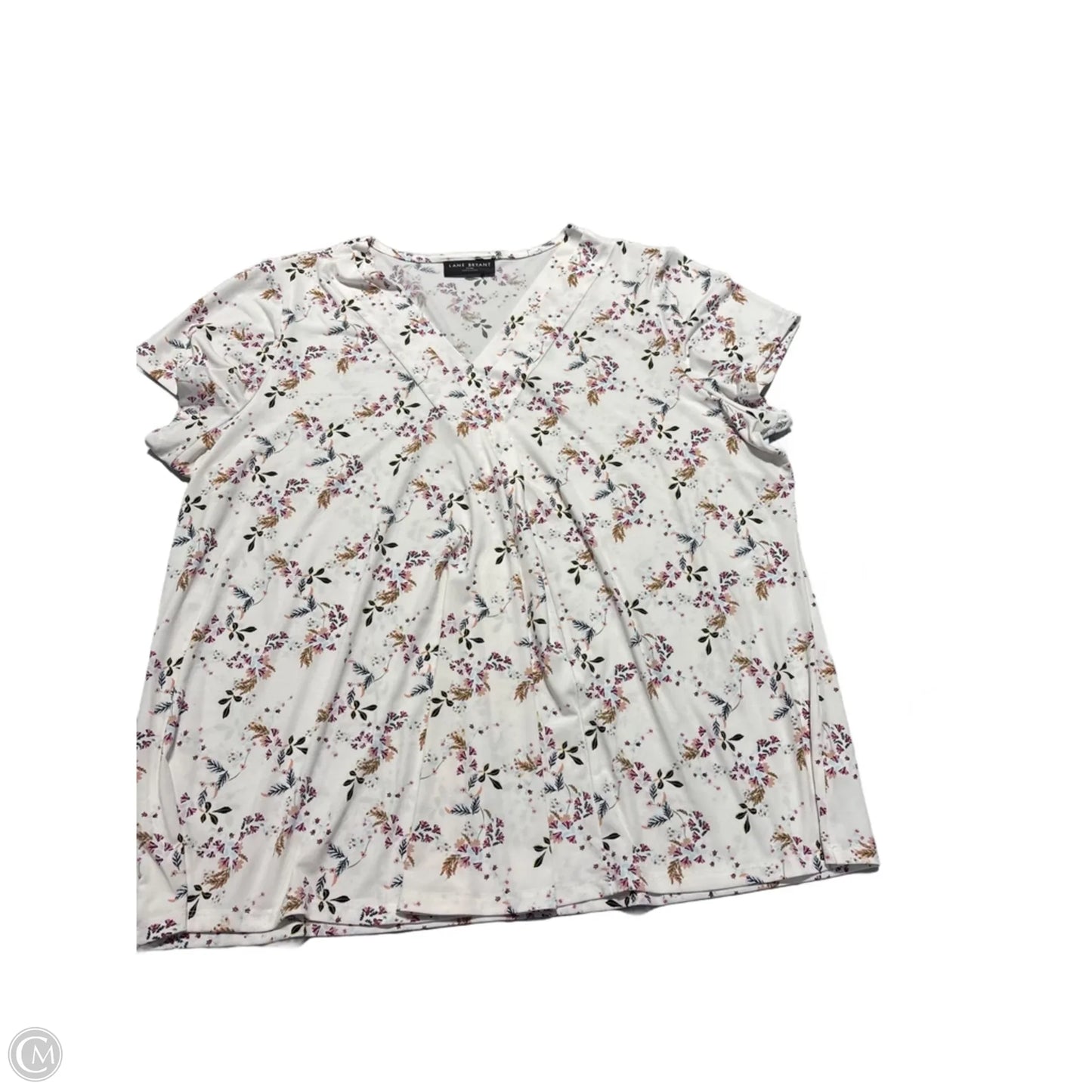 Blouse Short Sleeve By Lane Bryant In White, Size: 3x