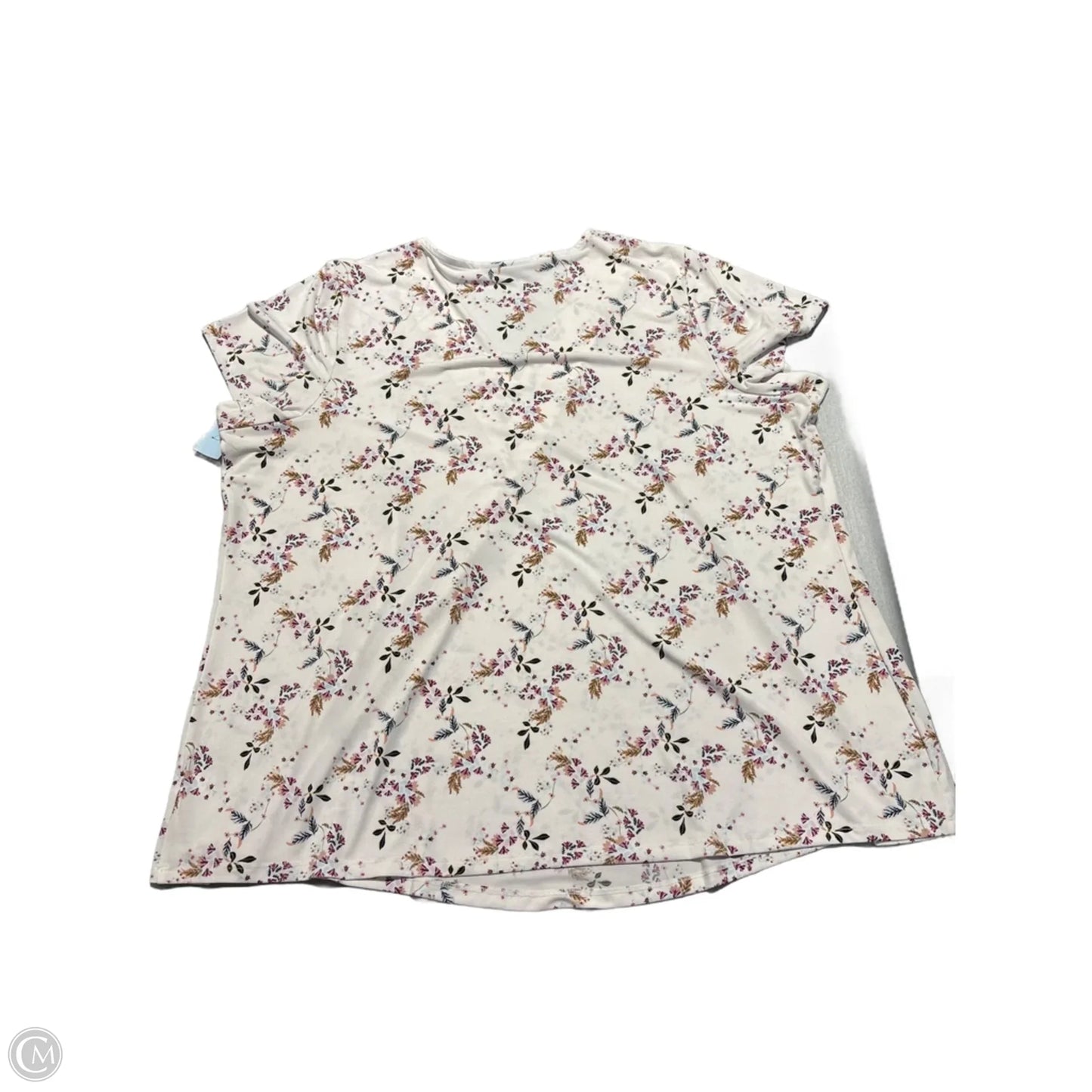 Blouse Short Sleeve By Lane Bryant In White, Size: 3x