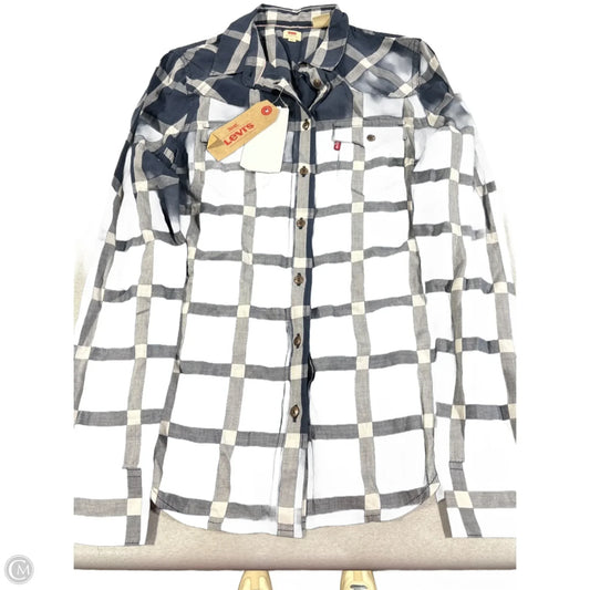 Top Long Sleeve By Levis In Plaid Pattern, Size: Xs
