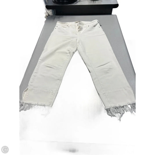 Jeans Straight By Liverpool In White Denim, Size: 12