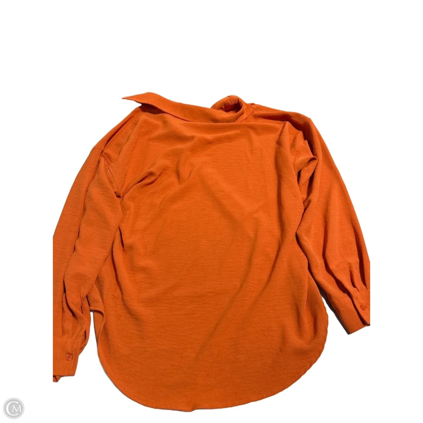 Blouse Long Sleeve By Rafaella In Orange, Size: M