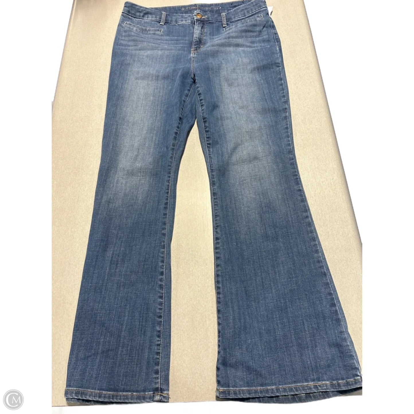 Jeans Flared By Chicos In Blue Denim, Size: 8