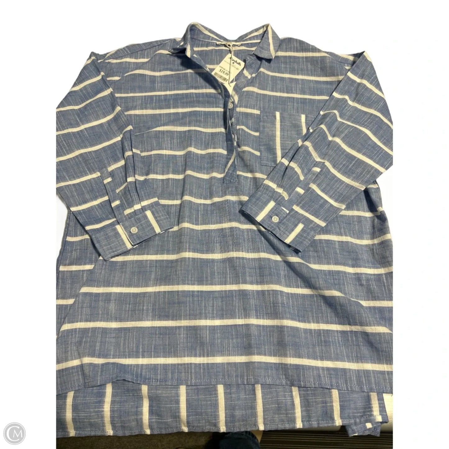 Top Long Sleeve By Beachlunchlounge In Blue, Size: L