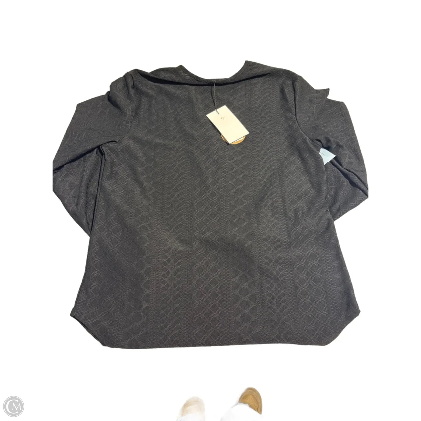 Top Long Sleeve By Cmc In Black, Size: S