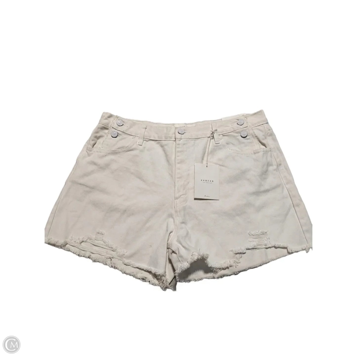 Shorts By Kancan In White Denim, Size: 14