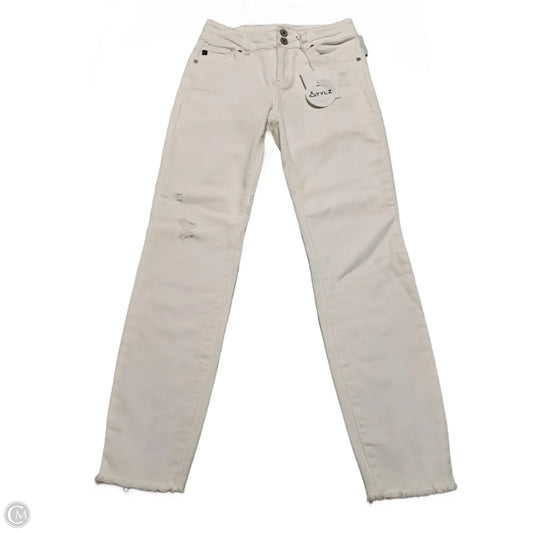 Jeans Straight By Kancan In White Denim, Size: 8
