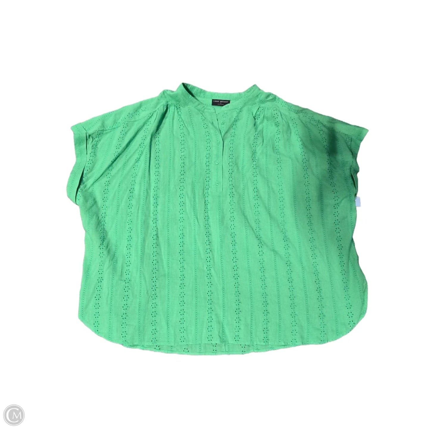Top Short Sleeve By Lane Bryant In Green, Size: 3x
