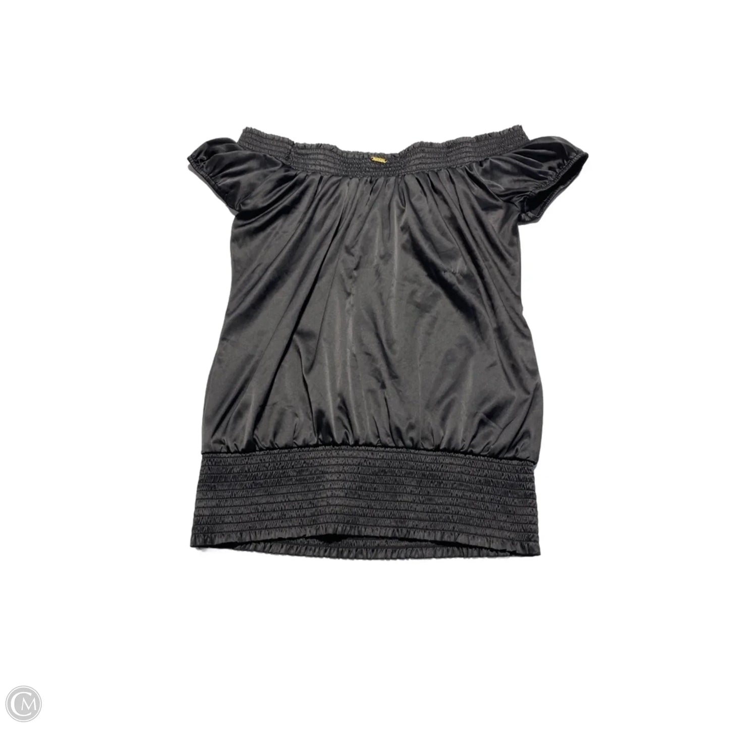 Top Short Sleeve By Guess In Black, Size: L