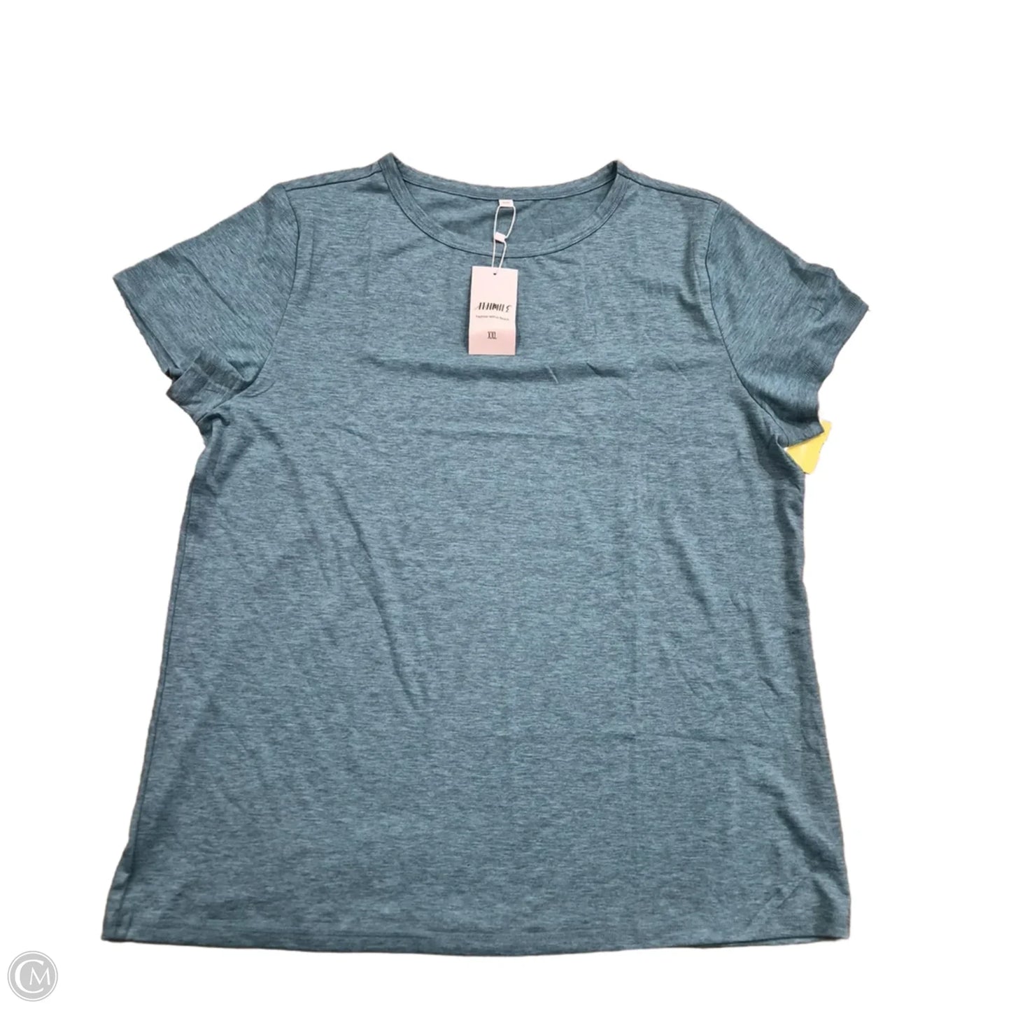 Top Short Sleeve By Cme In Teal, Size: Xxl