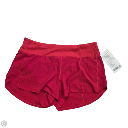 Athletic Shorts By Lululemon In Red, Size: 12