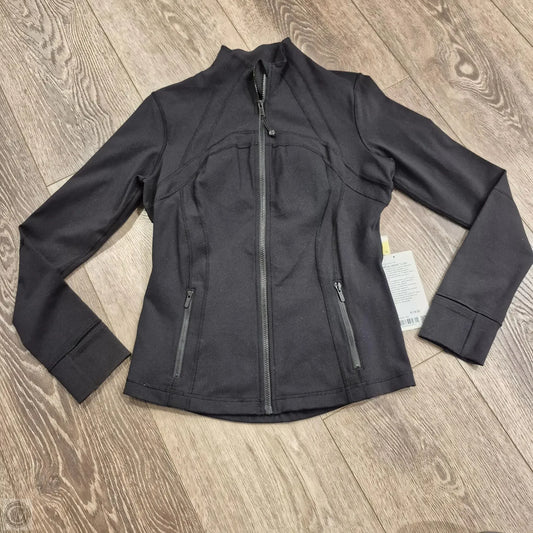 Athletic Jacket By Lululemon In Black, Size: 12