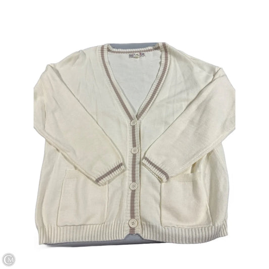Cardigan By Pink Republic In Cream, Size: Xl