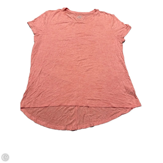 Athletic Top Short Sleeve By Avia In Coral, Size: L