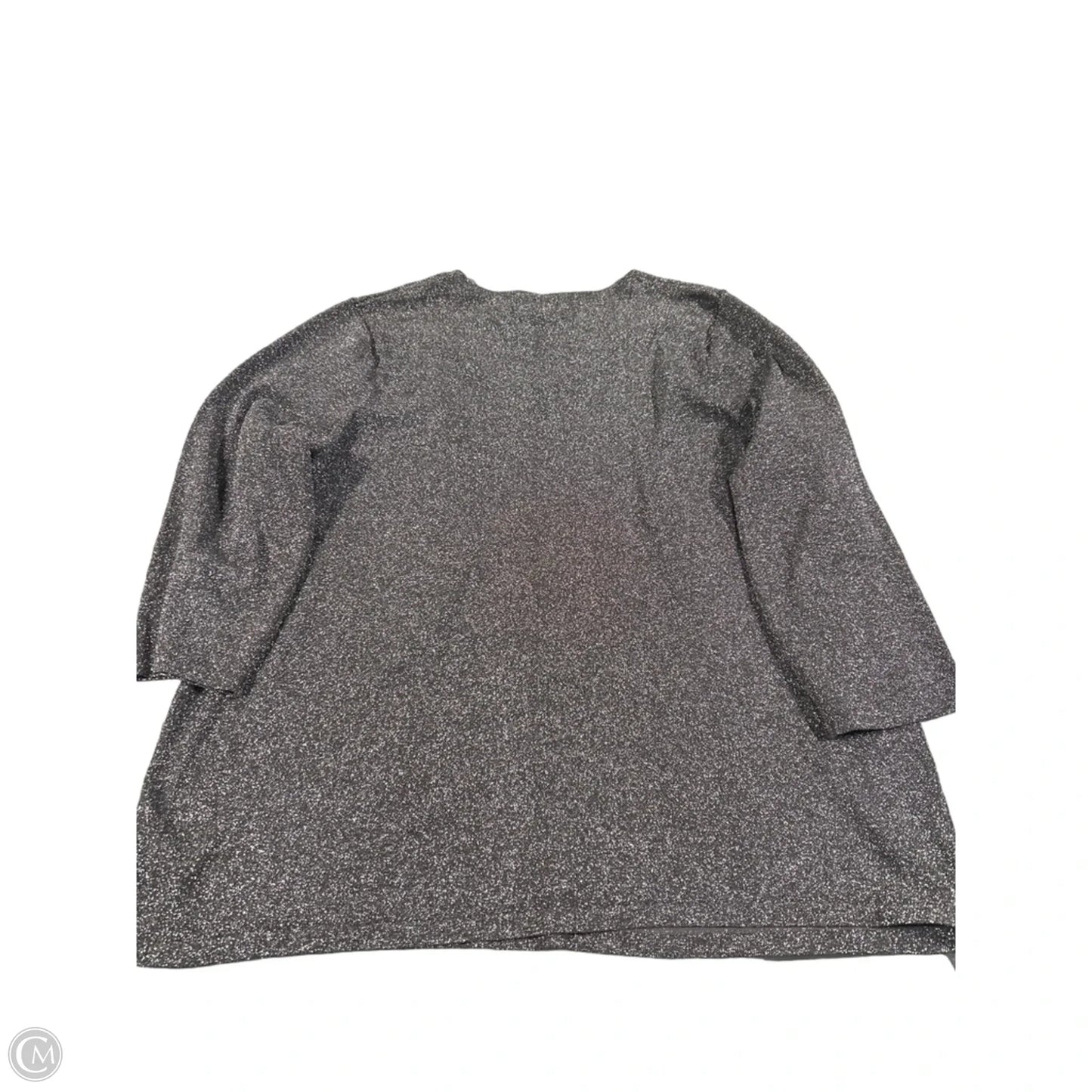 Top Long Sleeve By Laura Ashley In Silver, Size: 3x