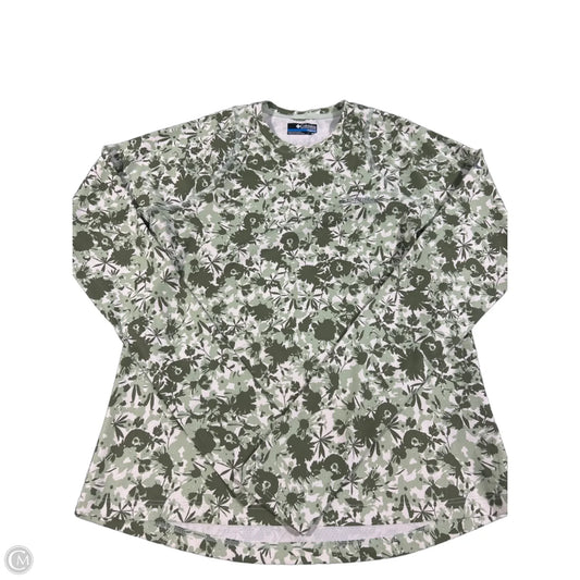 Top Long Sleeve By Columbia In Green, Size: M