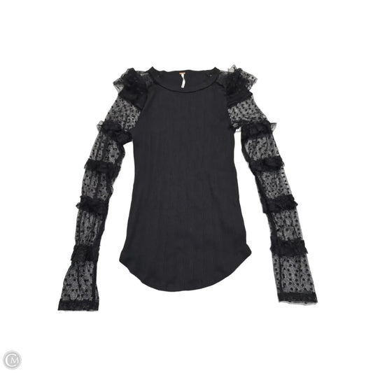 Top Long Sleeve By Free People In Black, Size: M