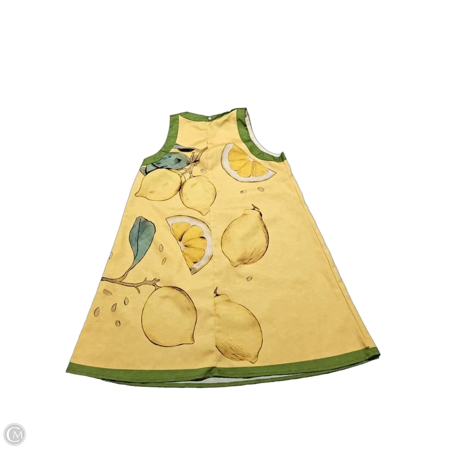 Dress Casual Short By Cmc In Green & Yellow, Size: M