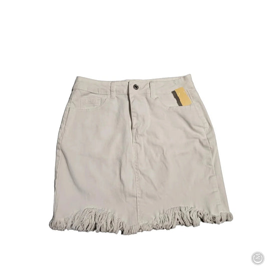 Skirt Mini & Short By Cmc In White Denim, Size: 6