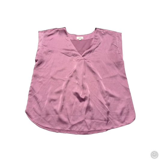 Top Short Sleeve By Loft In Purple, Size: Xl