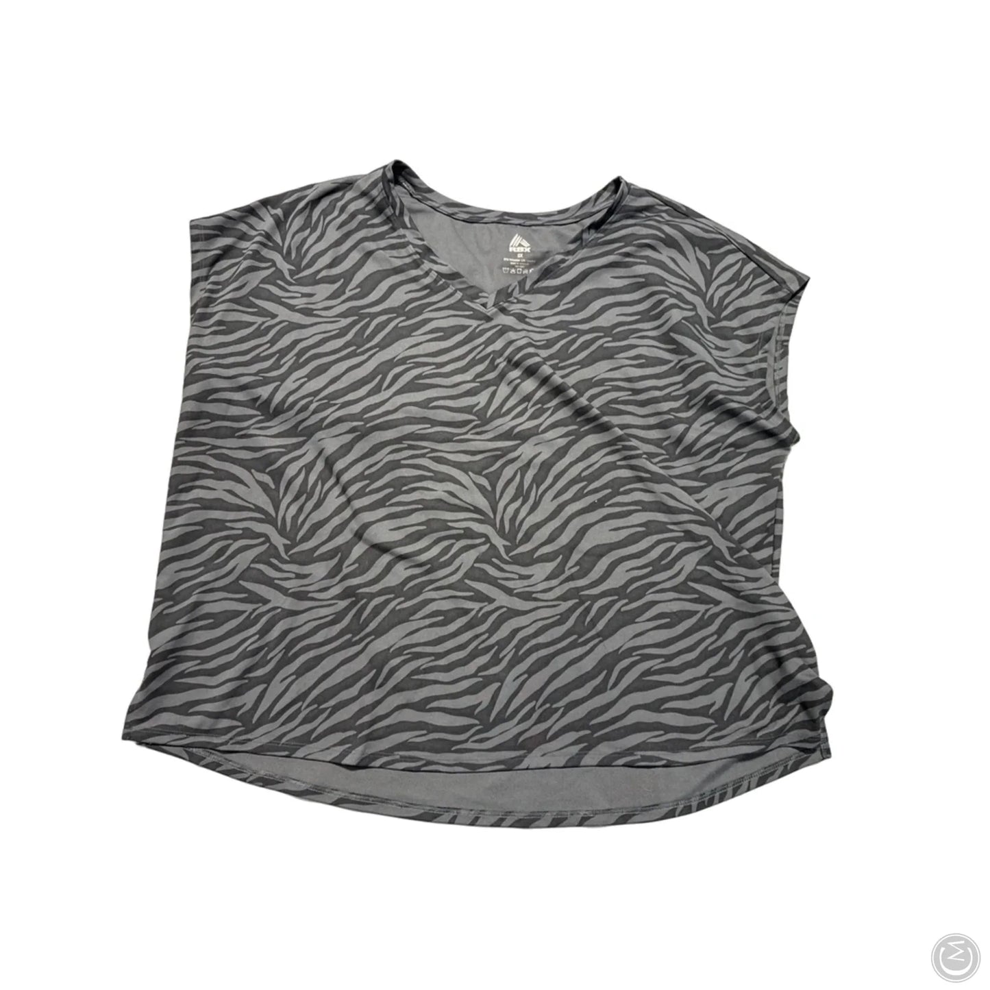 Athletic Top Short Sleeve By Rbx In Animal Print, Size: 2x