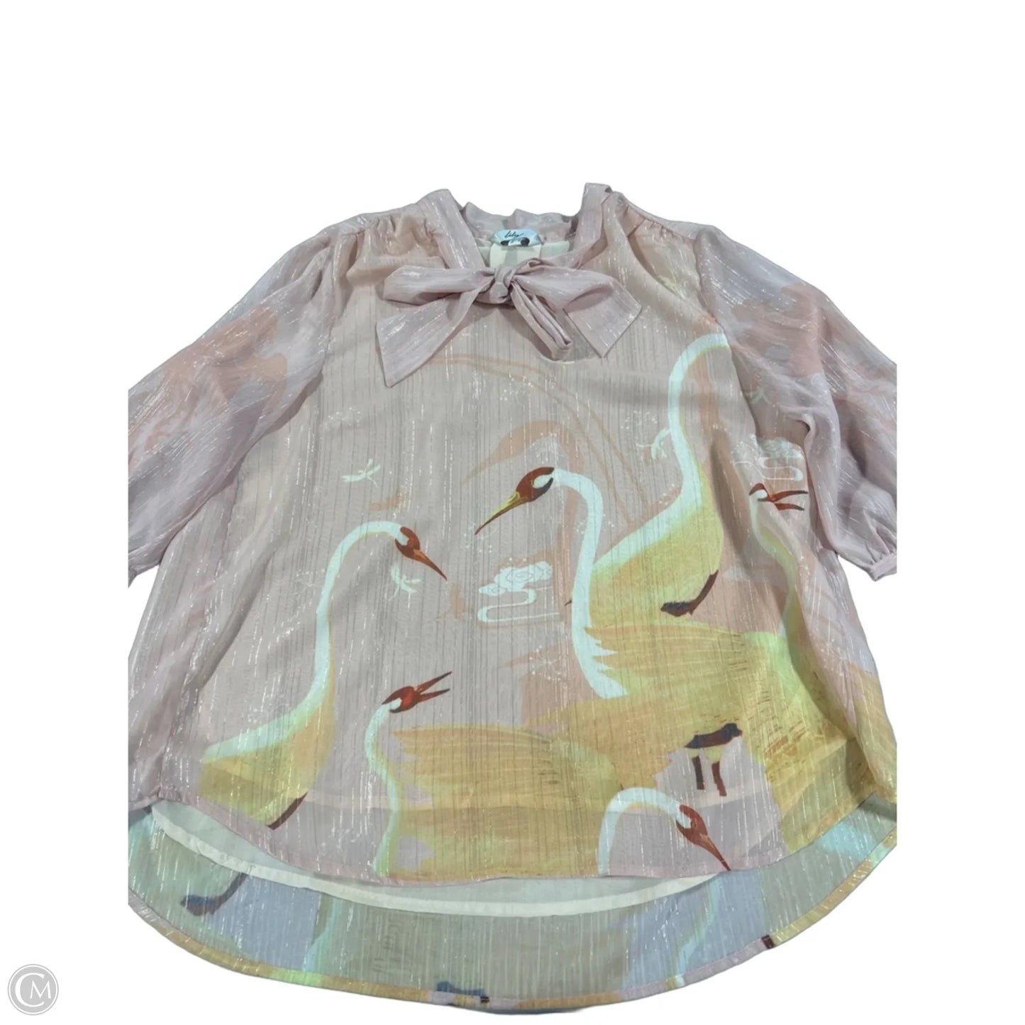 Top Long Sleeve By Lily In Pink, Size: S