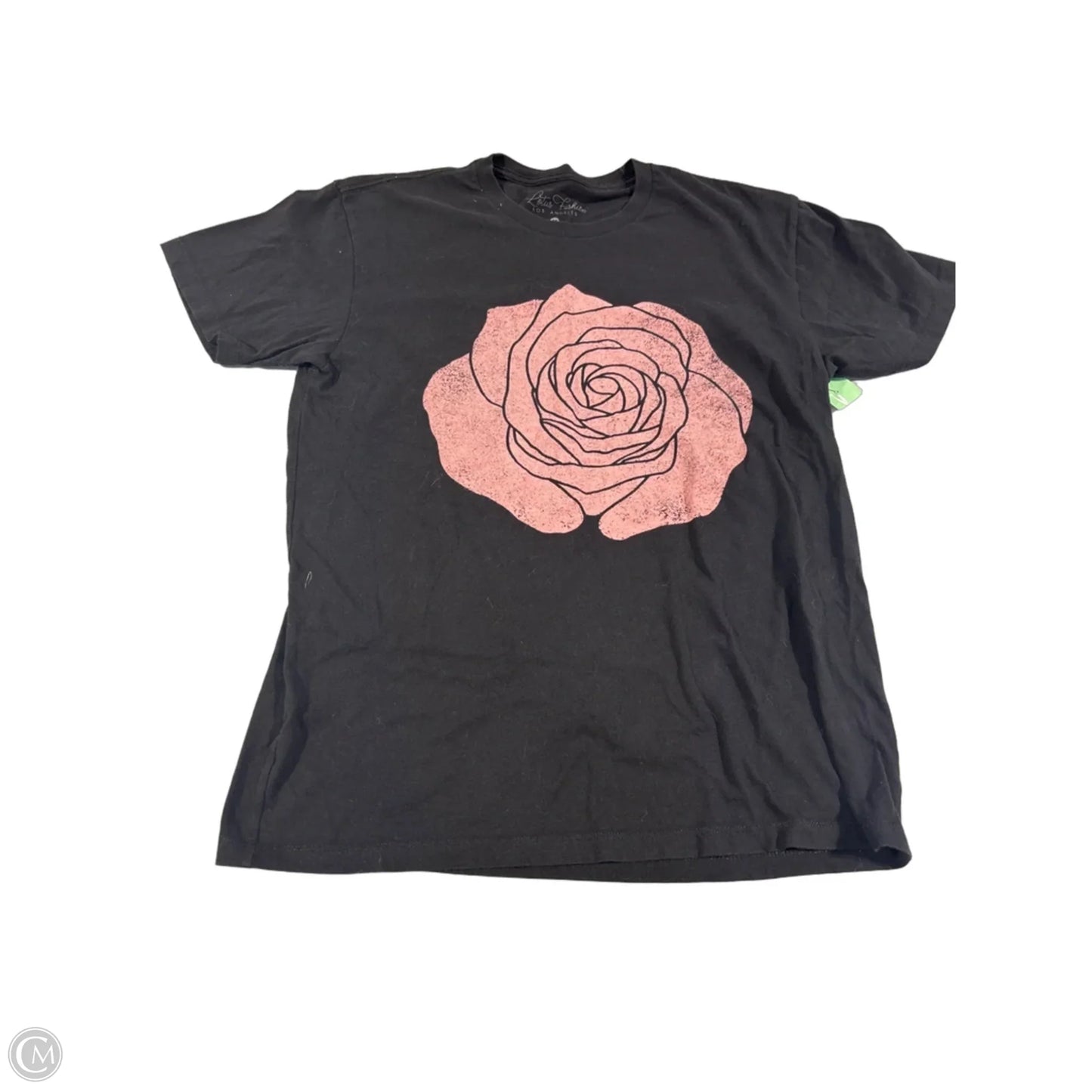 Top Short Sleeve By Cmc In Black, Size: M