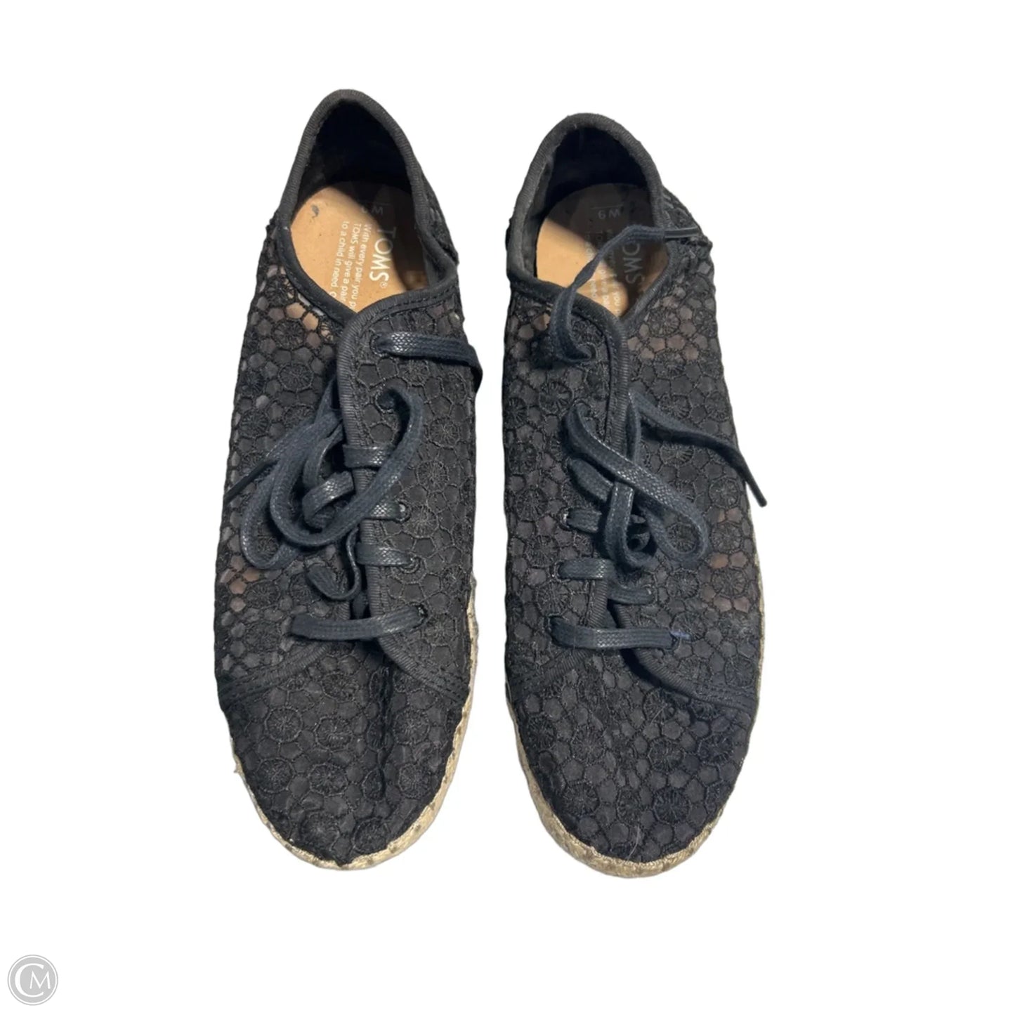 Shoes Flats By Toms In Black, Size: 9