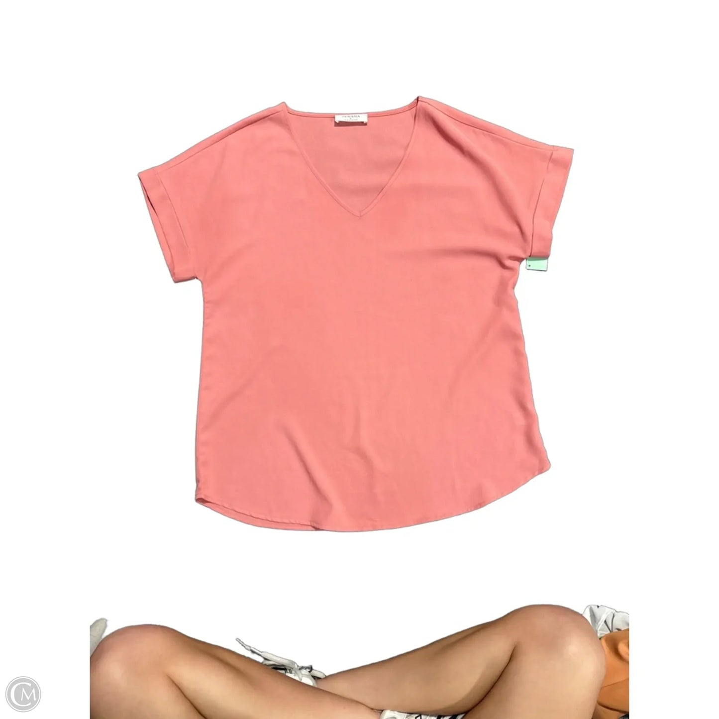 Top Short Sleeve By Zenana In Pink, Size: L