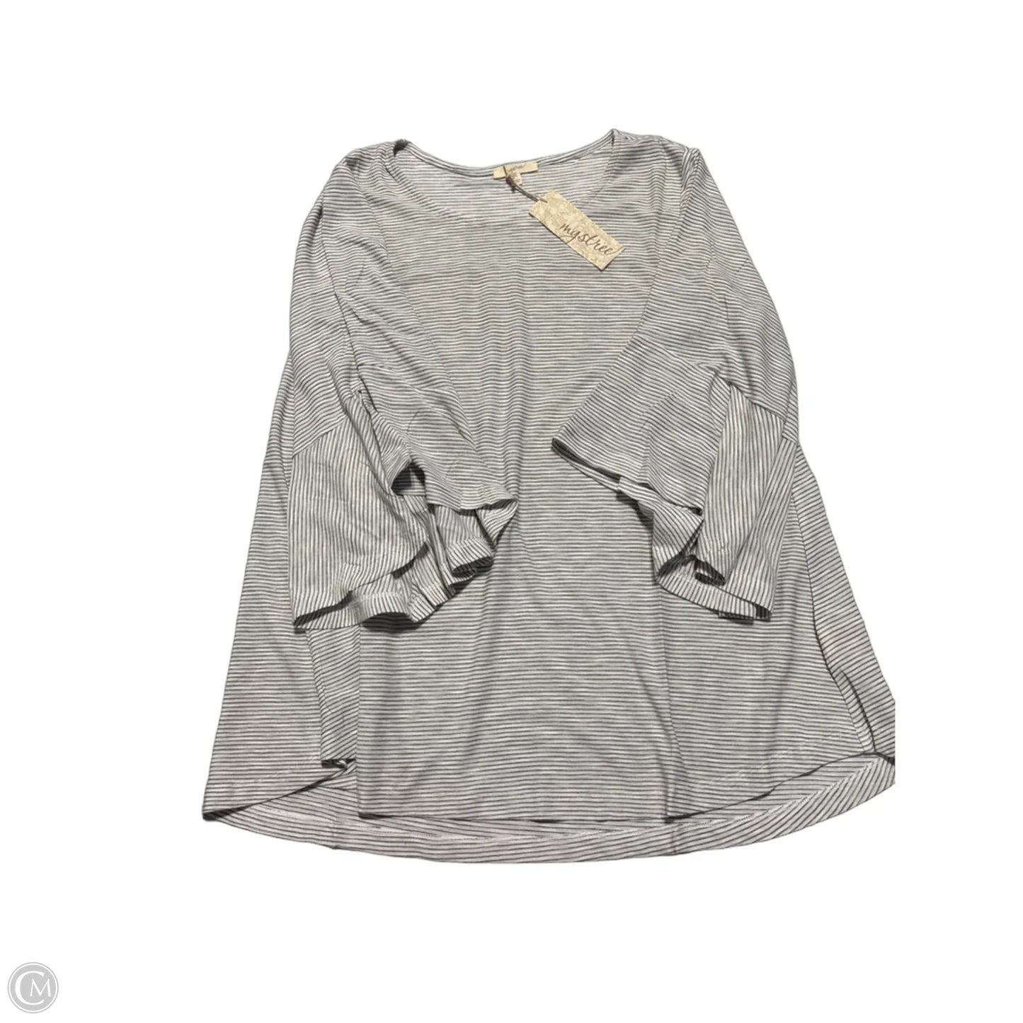 Top Short Sleeve By Mystree In Black & White, Size: M