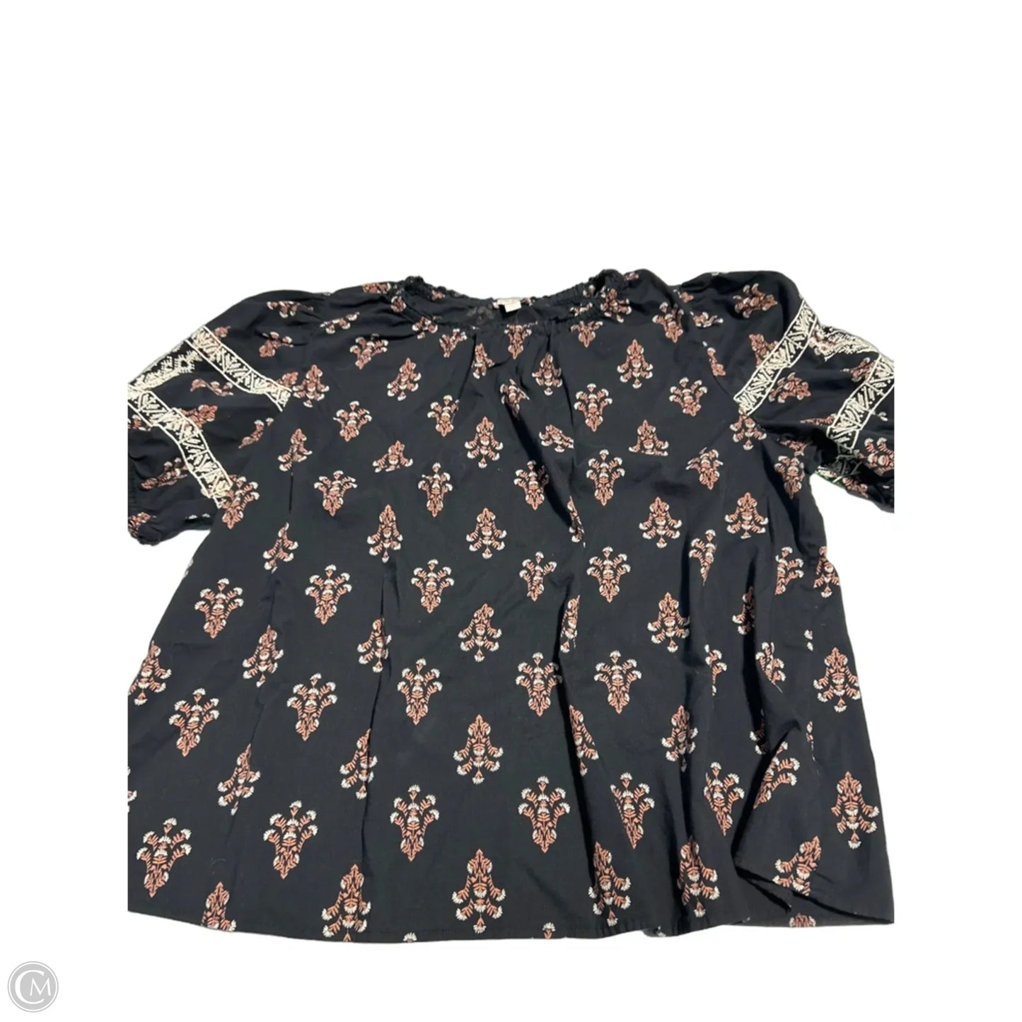 Top Short Sleeve By Knox Rose In Black, Size: Xxl