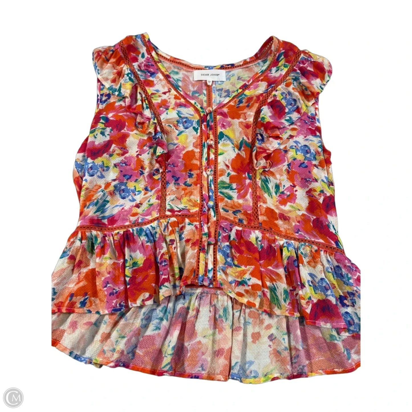 Top Short Sleeve By Dear John In Floral Print, Size: M