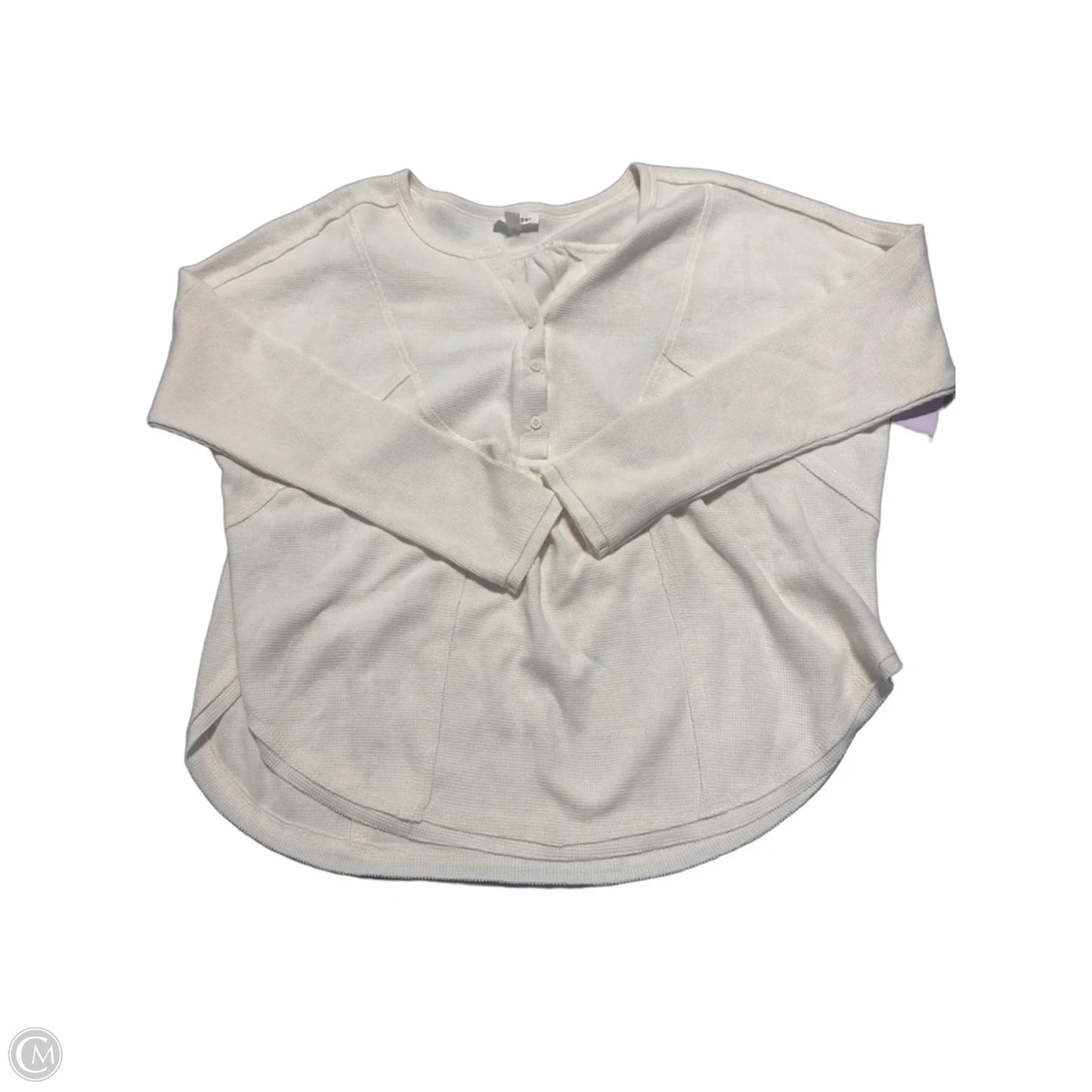 Top Long Sleeve By Blu Pepper In Cream, Size: M