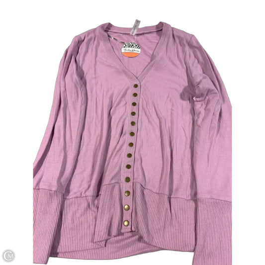 Cardigan By Zenana Outfitters In Purple, Size: Xl