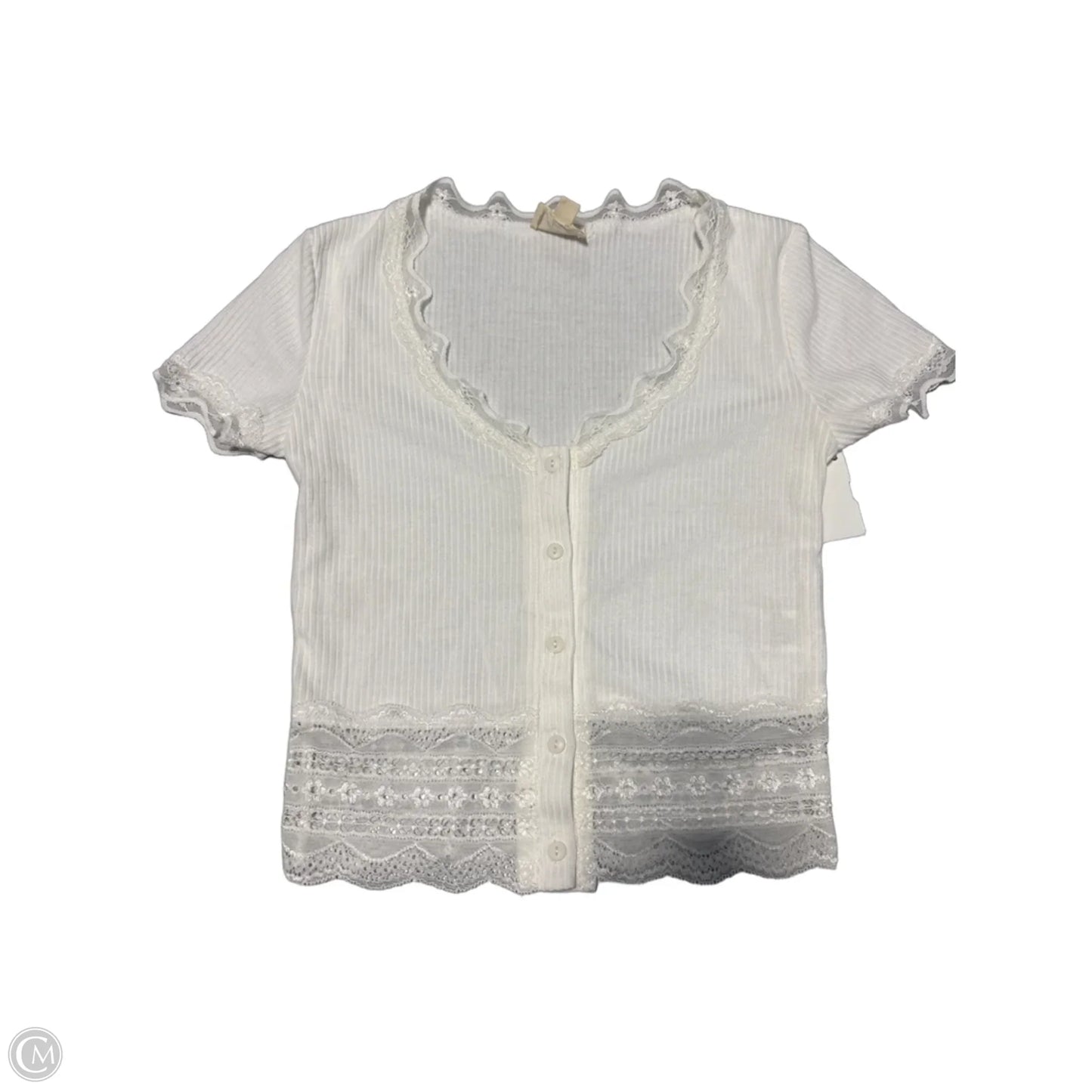 Top Short Sleeve By Caution To The Wind In White, Size: S