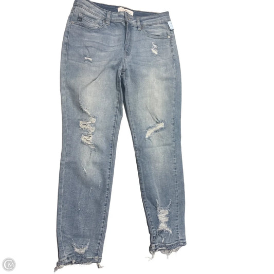 Jeans Cropped By Kancan In Blue Denim, Size: 10