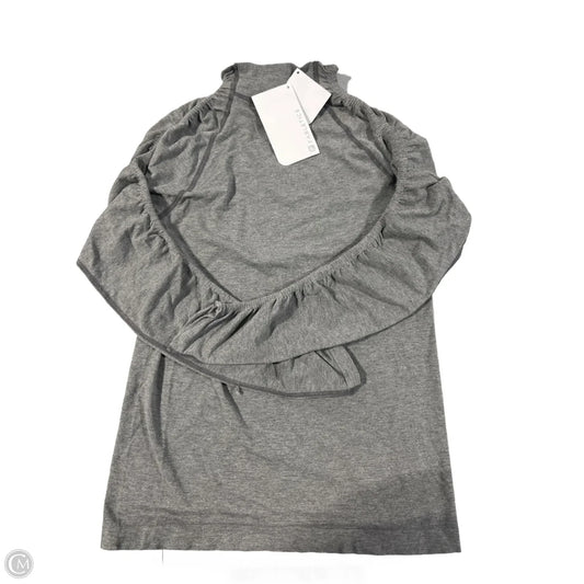 Athletic Top Long Sleeve Collar By Fabletics In Grey, Size: M