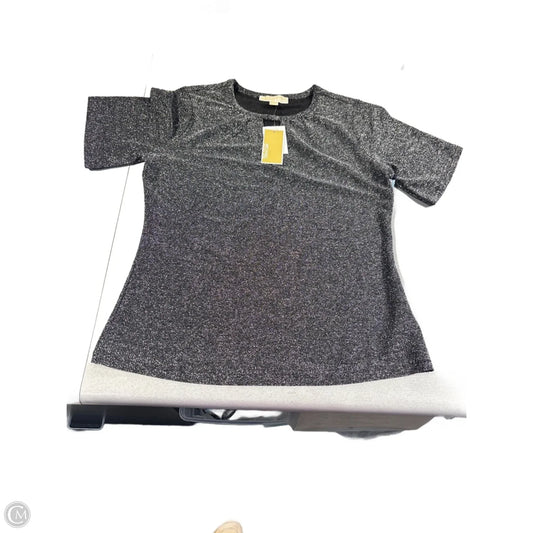 Top Short Sleeve By Michael By Michael Kors In Black & Silver, Size: M
