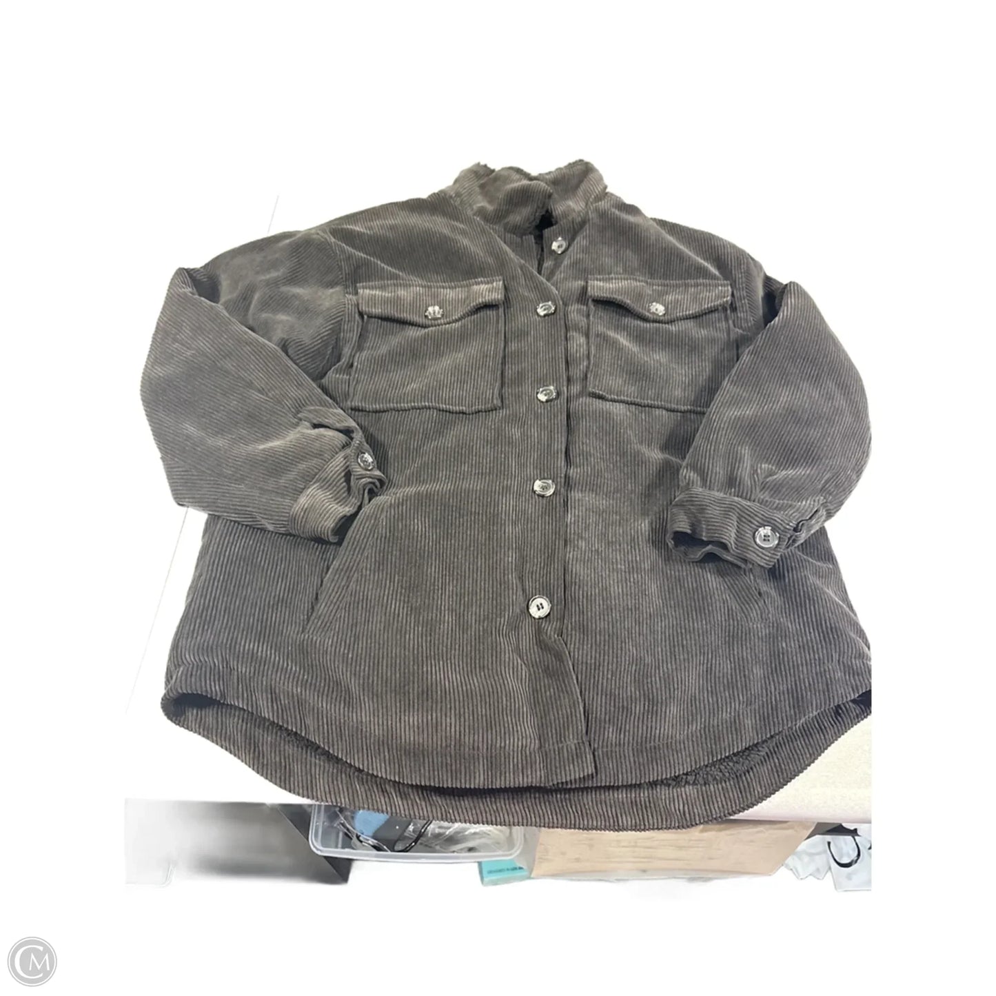 Coat Faux Fur & Sherpa By Ashley In Black, Size: Xl