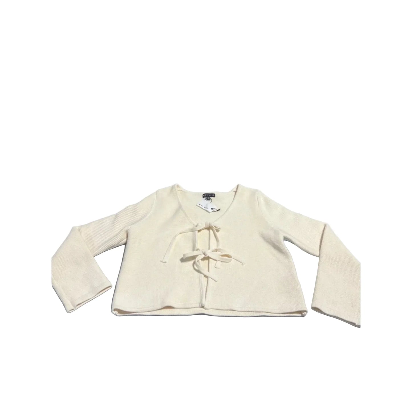 Sweater Cardigan By Miou Muse In Cream, Size: L