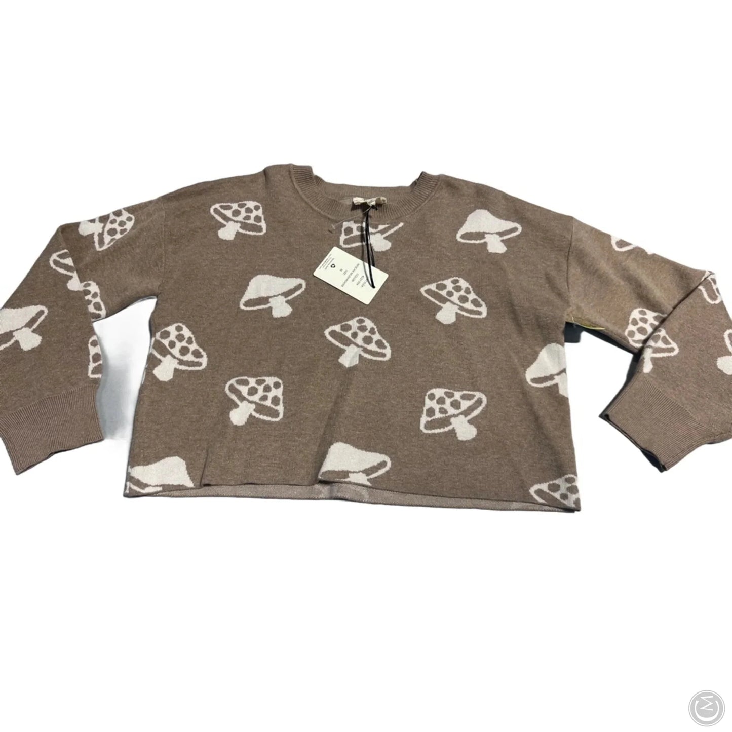 Sweater By Hippie Rose In Brown & White, Size: M