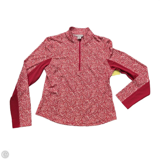 Athletic Top Long Sleeve Collar By Tommy Bahama In Red & White, Size: L