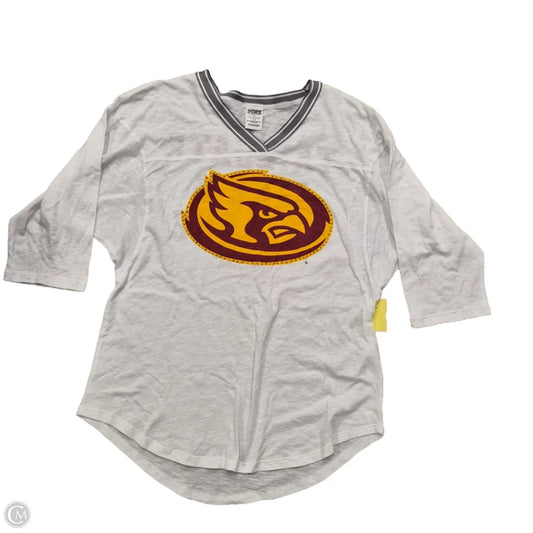 Top Short Sleeve By Pink In White, Size: L