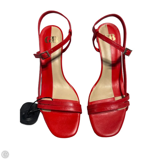 Sandals Heels Kitten By Gb In Red, Size: 7.5
