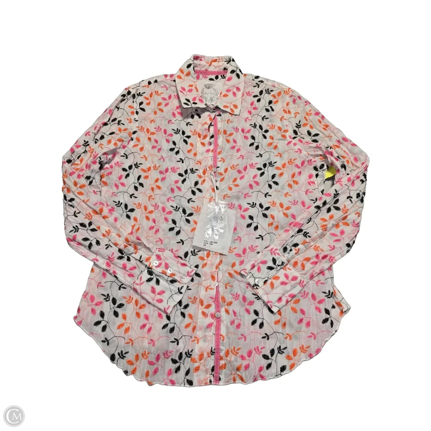 Top Long Sleeve By Cmc In Floral Print, Size: L