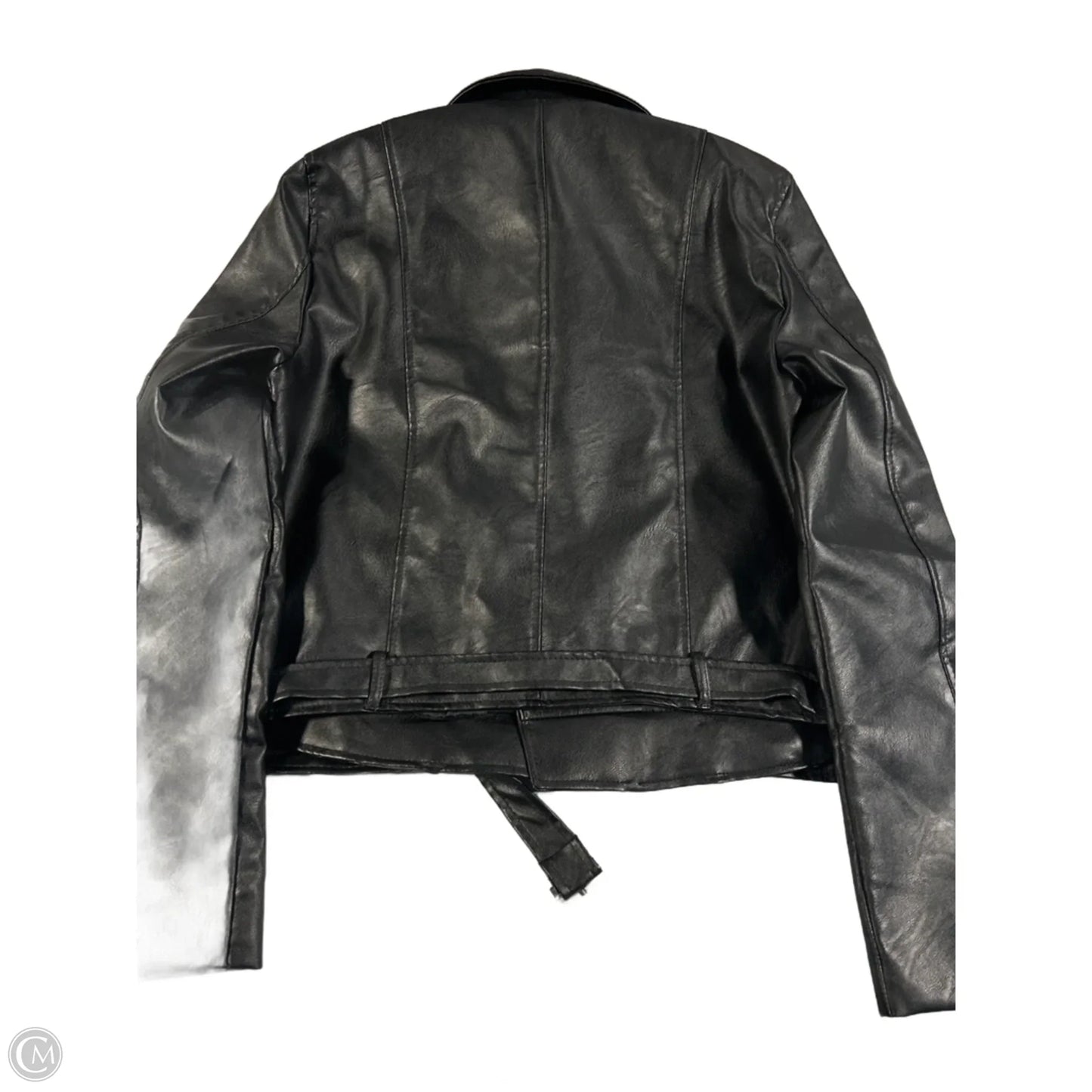 Jacket Leather By Love Tree In Black, Size: L